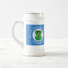 Caneca De Cerveja Bandeira do Anjo Hanukkah Personalizada