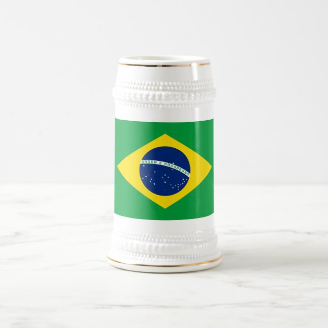 Caneca De Cerveja Bandeira do Brasil Patriótico (Centro)