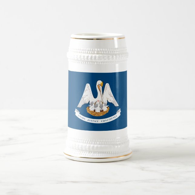 Caneca De Cerveja Bandeira do Estado da Louisiana (Centro)