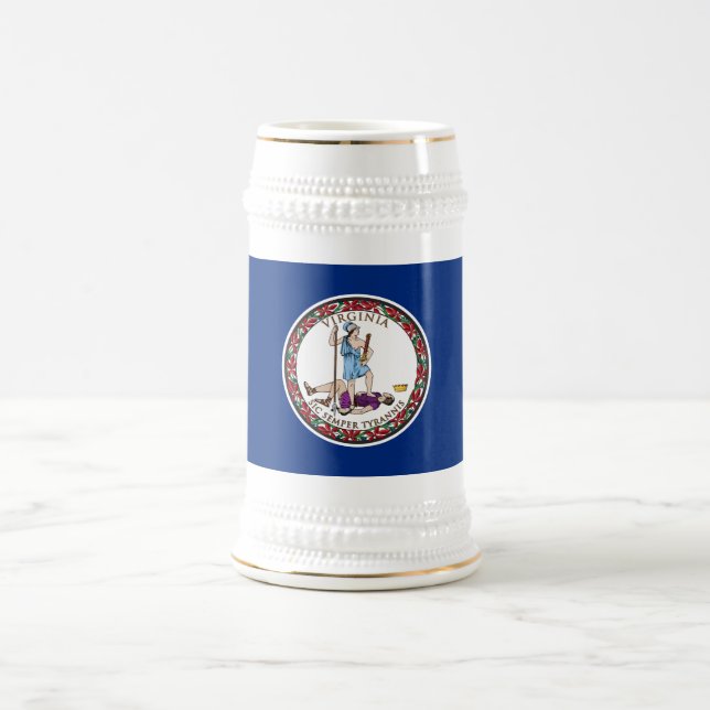 Caneca De Cerveja Bandeira do Estado da Virgínia (Centro)