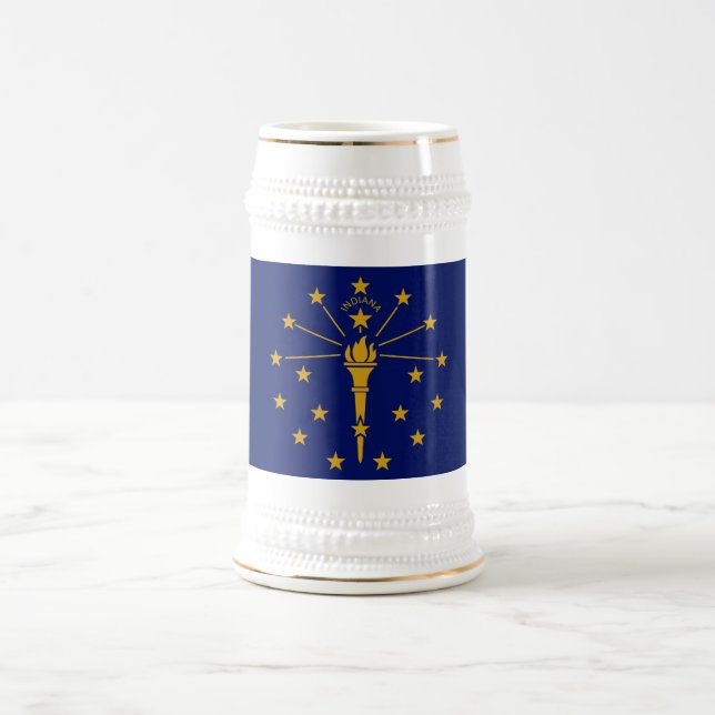 Caneca De Cerveja Bandeira do Estado de Indiana (Centro)