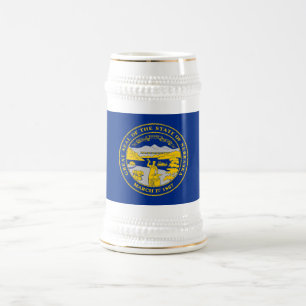 Caneca De Cerveja Bandeira do Estado de Nebraska