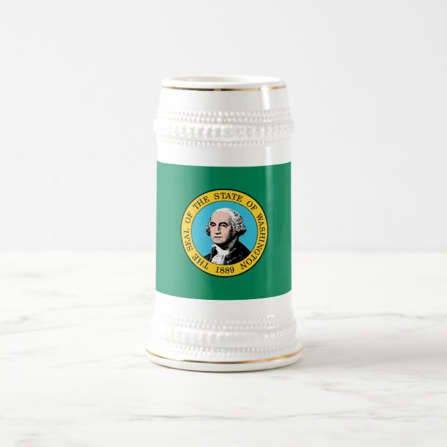 Caneca De Cerveja Bandeira do Estado de Washington (Centro)