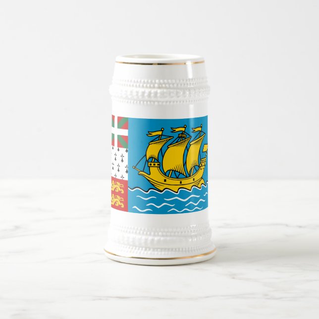 Caneca De Cerveja Bandeira do santo Pierre e Miquelon (Centro)