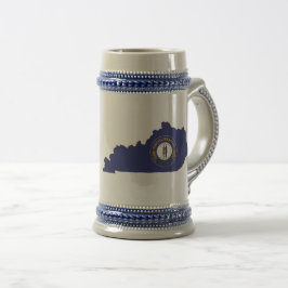 Caneca De Cerveja Bandeira e mapa do estado de Kentucky