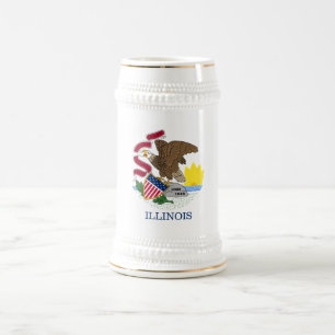CANECA DE CERVEJA BANDEIRA ILLINOIS
