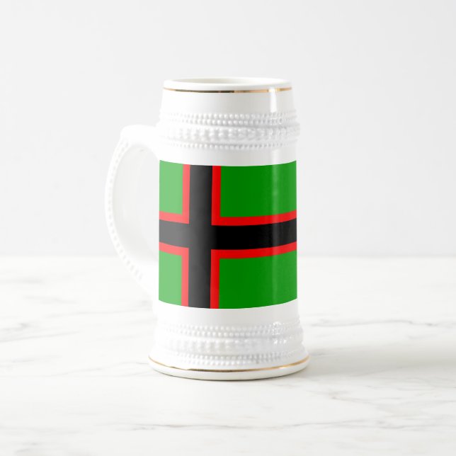 Caneca De Cerveja Bandeira Nacional da Carélia (Frente Esquerda)