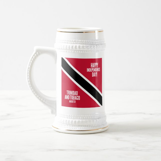 Caneca De Cerveja Bandeira Nacional do Dia da Independência de Trini (Esquerda)