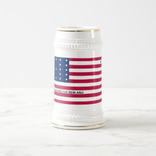 Caneca De Cerveja Bandeira Patriótica do Atol Bikini