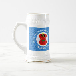 Caneca De Cerveja Bandeira Personalizada do Anjo do Hanukkah Marroqu