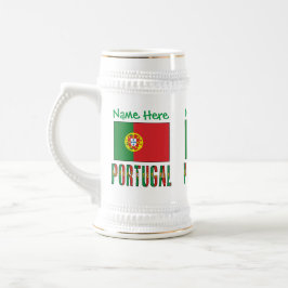 Caneca De Cerveja Bandeira Personalizada do Patrimônio de Portugal