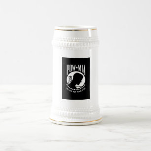 Caneca De Cerveja Bandeira POW MIA: Soldados desaparecidos da Guerra