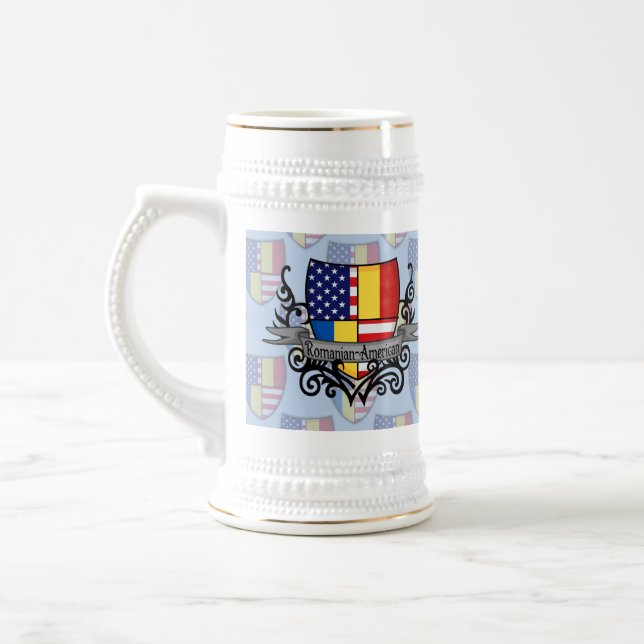Caneca De Cerveja Bandeira Romeno-Americana do protetor (Esquerda)