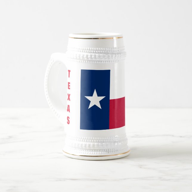CANECA DE CERVEJA BANDEIRA TEXAS (Frente Esquerda)