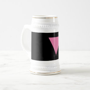 Caneca De Cerveja bandeira triângulo rosa SlipperyJoe's símbolo rosa