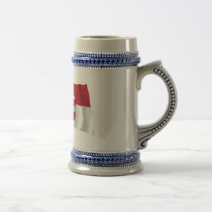 Caneca De Cerveja Bandeiras de ondulação de Áustria & de Salzburg