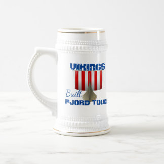 Caneca De Cerveja Barco Viking Engraçado "Fjord Tough"