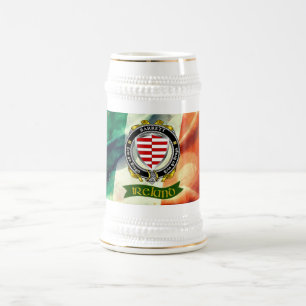 Caneca De Cerveja Barrett Personalizado Crachá Irlandês com Bandeira