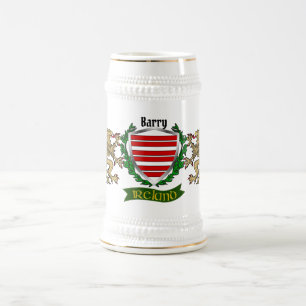 Caneca De Cerveja Barry Irish Shield Personalizado
