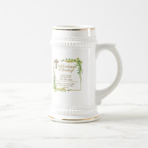Caneca De Cerveja Bautizo Bautismo Baptism Nome Verses