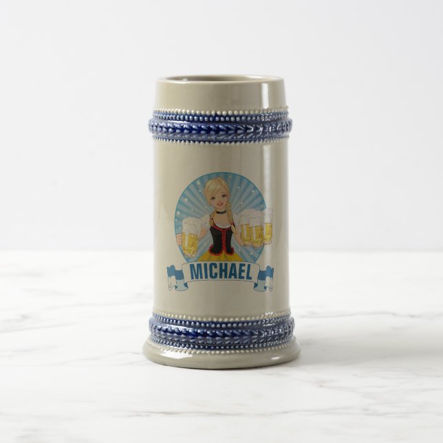 Caneca de cerveja Bavarian Beer Babe (Centro)