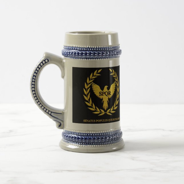 Caneca de Cerveja (Bear Mug) Águia Romana em Preto (Esquerda)