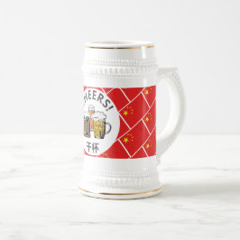 Caneca De Cerveja Beers Cheers CHINA FLAG 干 杯 Cartoon