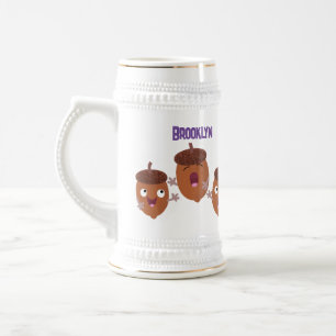 Caneca De Cerveja Belas bolotas felizes cantando cartoon para crianç