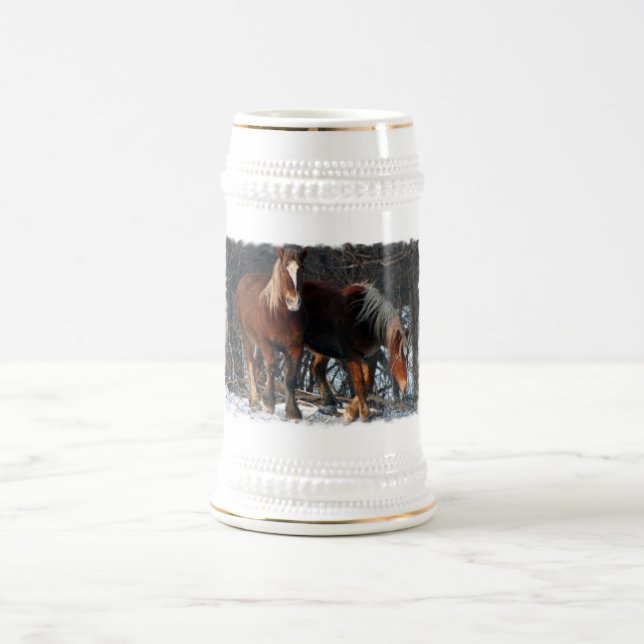 Caneca de cerveja belga da cerveja dos cavalos de (Centro)