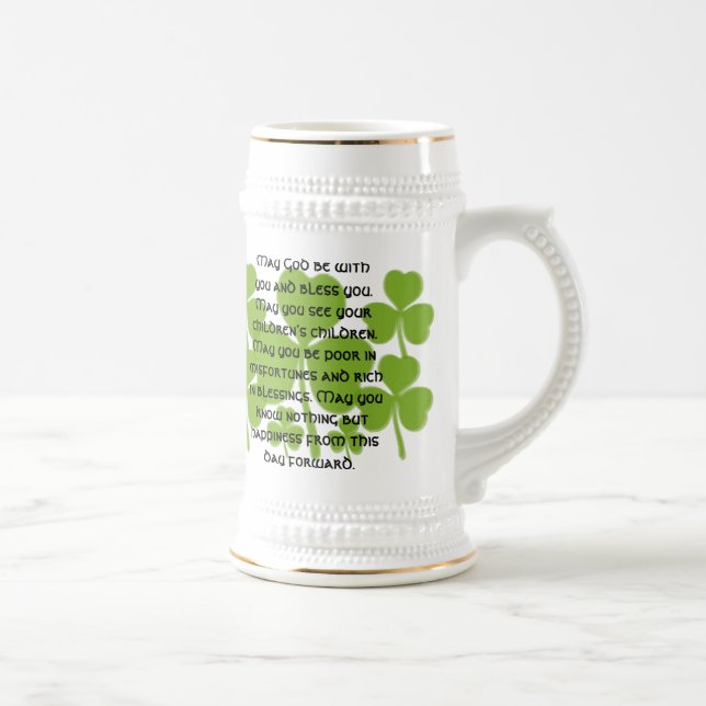 Caneca De Cerveja Bênção de Casamento Irlandês - Personalizado (Direita)