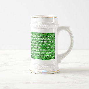 Caneca De Cerveja Bênção do Casamento Irlandês -