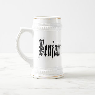 Caneca De Cerveja Benjamin, Nome, Logotipo