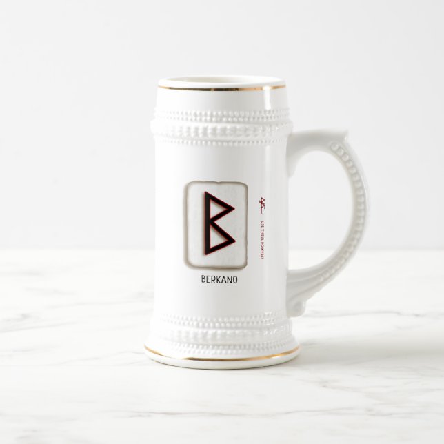 Caneca de cerveja Berkano RuneStone (Direita)