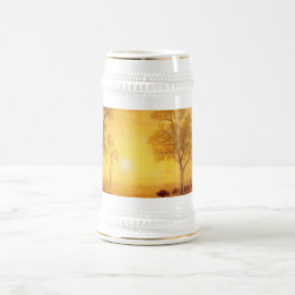 Caneca De Cerveja Bierstadt Albert Sunset na Montanha