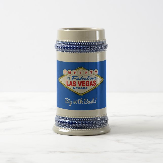 Caneca De Cerveja Big 50th Birthday Las Vegas Mug (Centro)