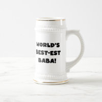 Black Text Best Baba T-shirts e presentes