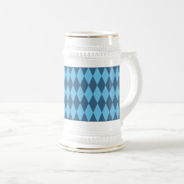 Caneca De Cerveja Blue Bavaria Rhombus Flag Pattern