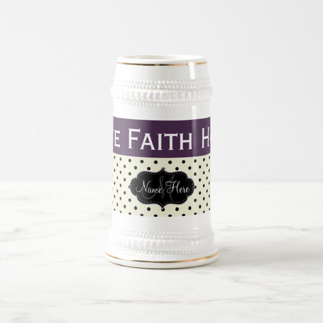 Caneca De Cerveja Bolinhas feitas sob encomenda da violeta de Acai (Centro)