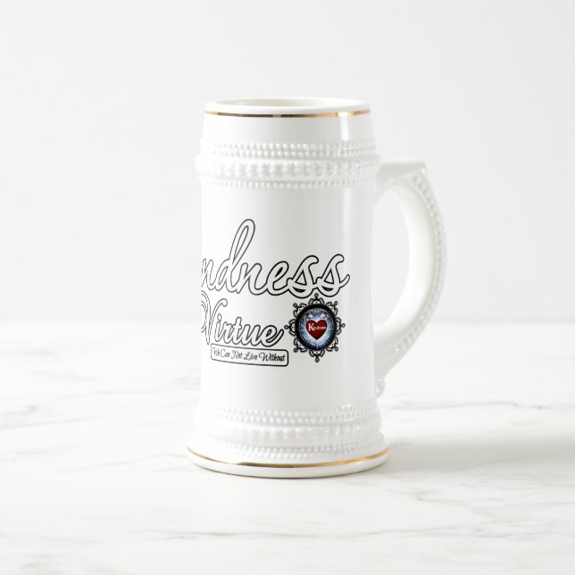 Caneca De Cerveja Bondade É Uma Virtude (Frente Esquerda)
