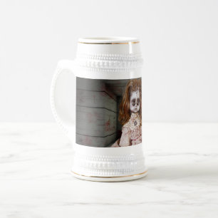 Caneca De Cerveja Boneca de porcelana assombrada vintage SlipperyJoe