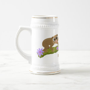 Caneca De Cerveja Bons e felizes loris em desenhos animados