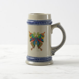 Caneca De Cerveja Borboleta colorida