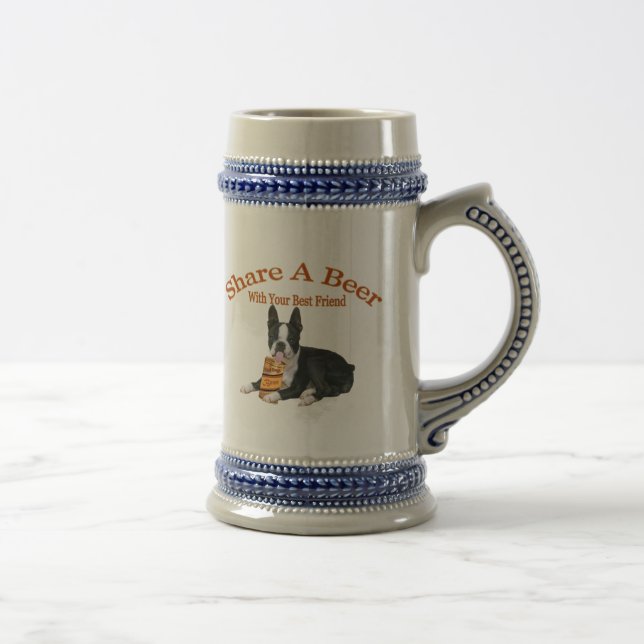 Caneca De Cerveja Boston Terrier compartilha presentes de cerveja (Direita)
