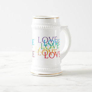 CANECA DE CERVEJA branca e Dourada do RAINBOVINO