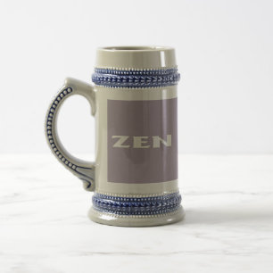 Caneca de cerveja branca Zen