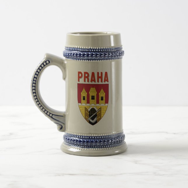 Caneca De Cerveja Brasão de armas de Praga, República Tcheca (Esquerda)