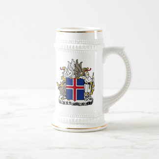 Caneca De Cerveja Brasão de Islândia