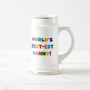 Caneca De Cerveja Bright Colors World's Best est Nanny Gifts