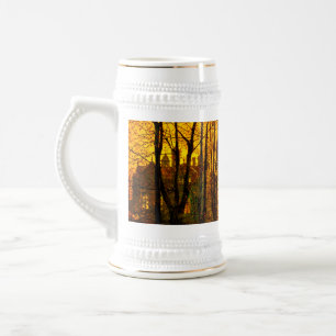 Caneca De Cerveja Brilho de Outubro de John Atkinson Grimshaw