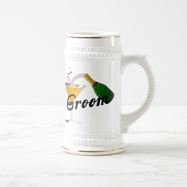 Caneca De Cerveja Brinde de Champanhe em Groom (Direita)
